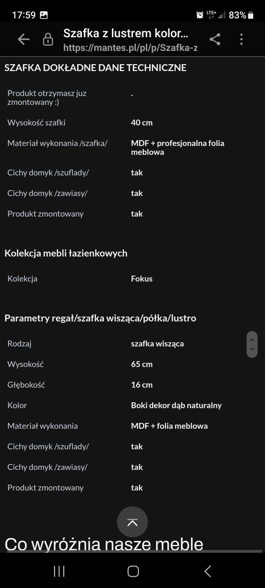 Szafka lazienkowa