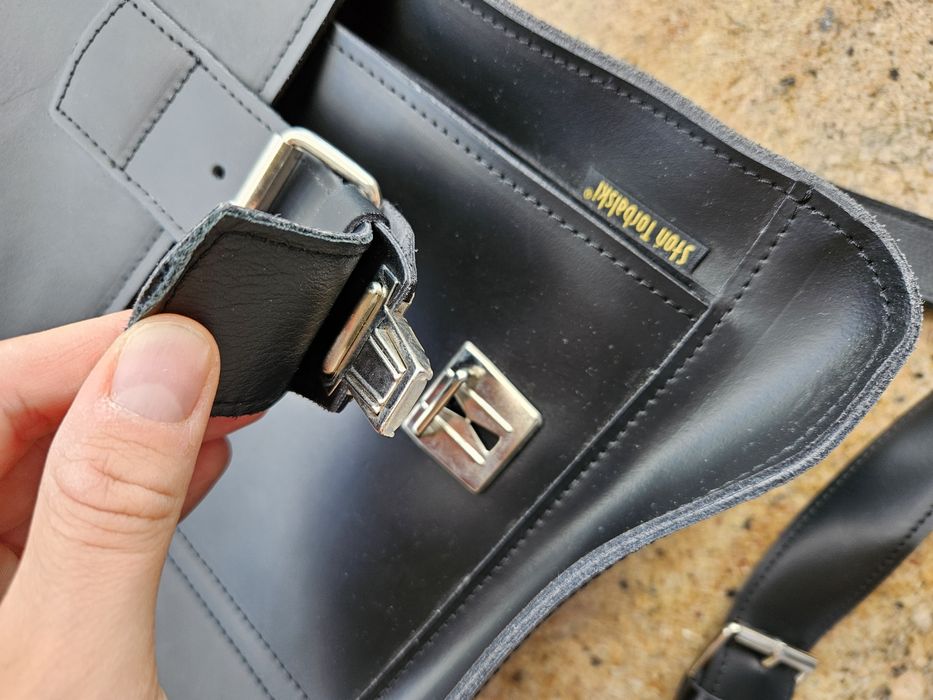 Czarna 100% skórzana torba Brooklyn Słoń Torbalski na ramię i do ręki