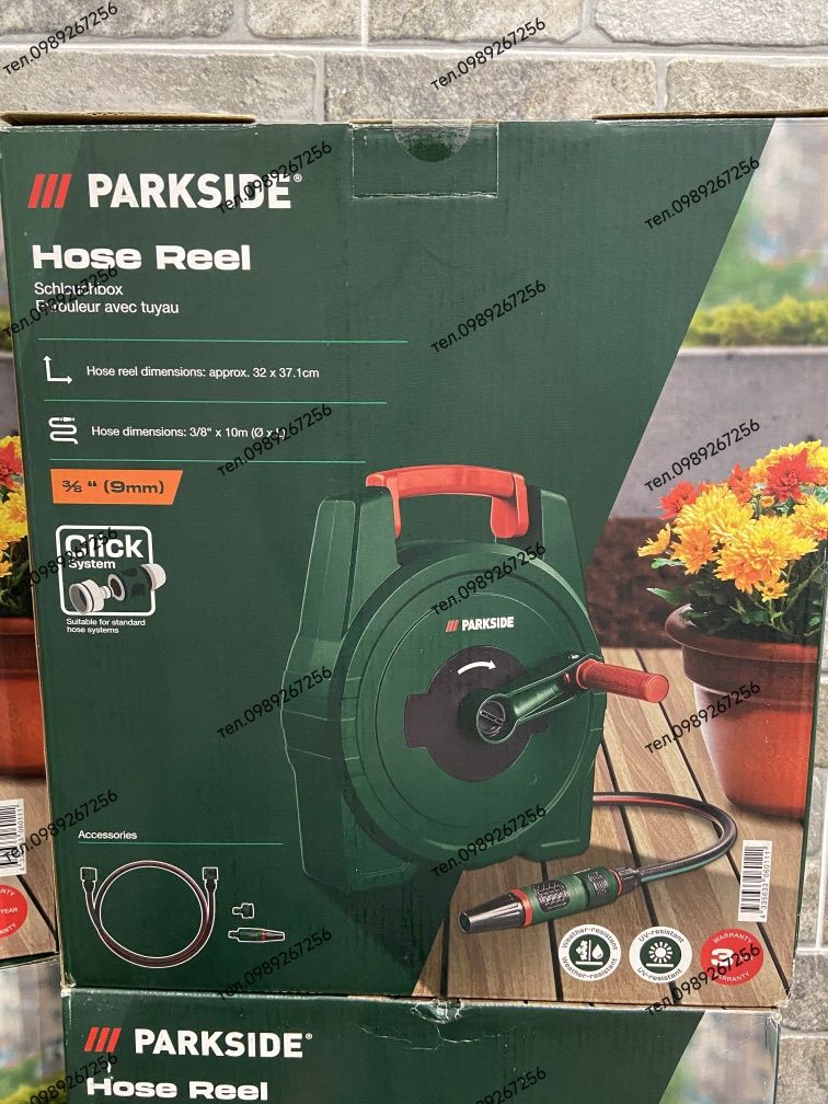 Шланг поливочный, котушка, катушка для поливу 10м PARKSIDE НІМЕЧЧИНА