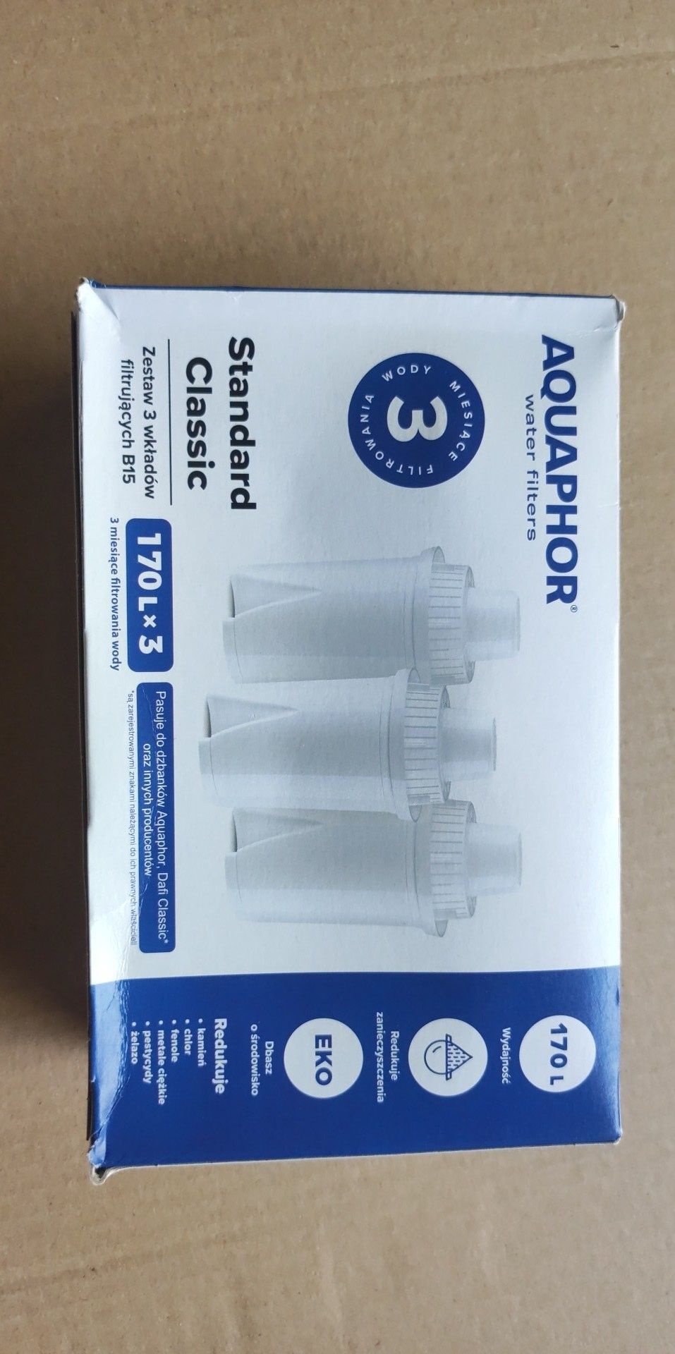 Aquaphor filtry zestaw 3 szt nowe standard classic