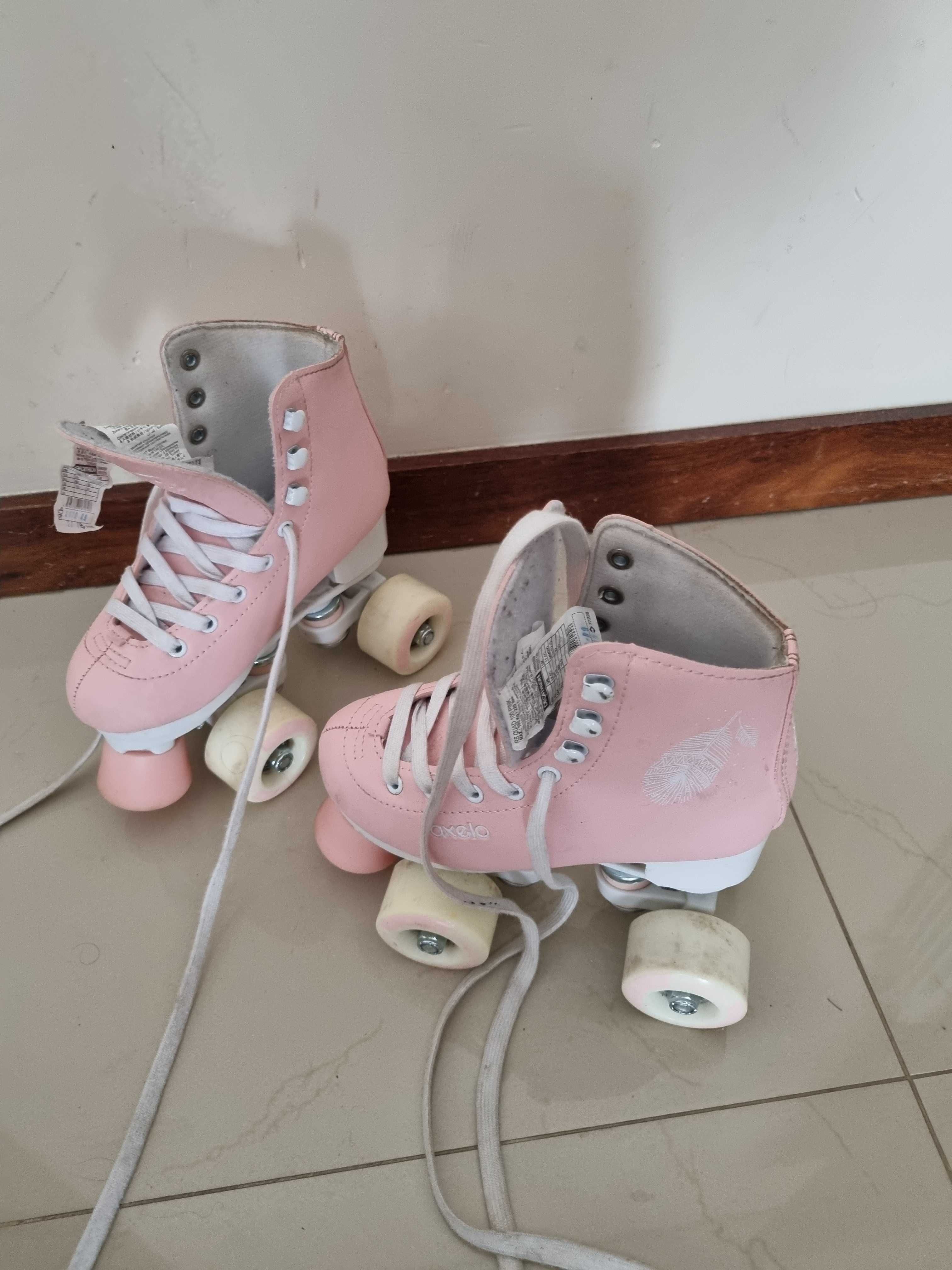 Patins 4 rodas Decathlon Rosa