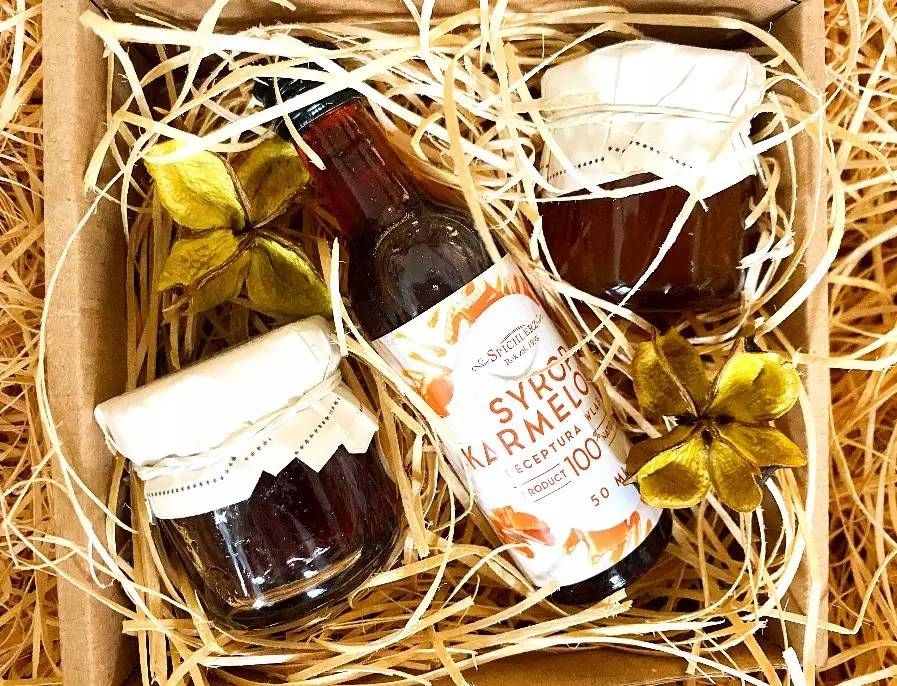 PREZENT NA DZIEŃ NAUCZYCIELA Gotowy box miód konfitura i syrop BOX