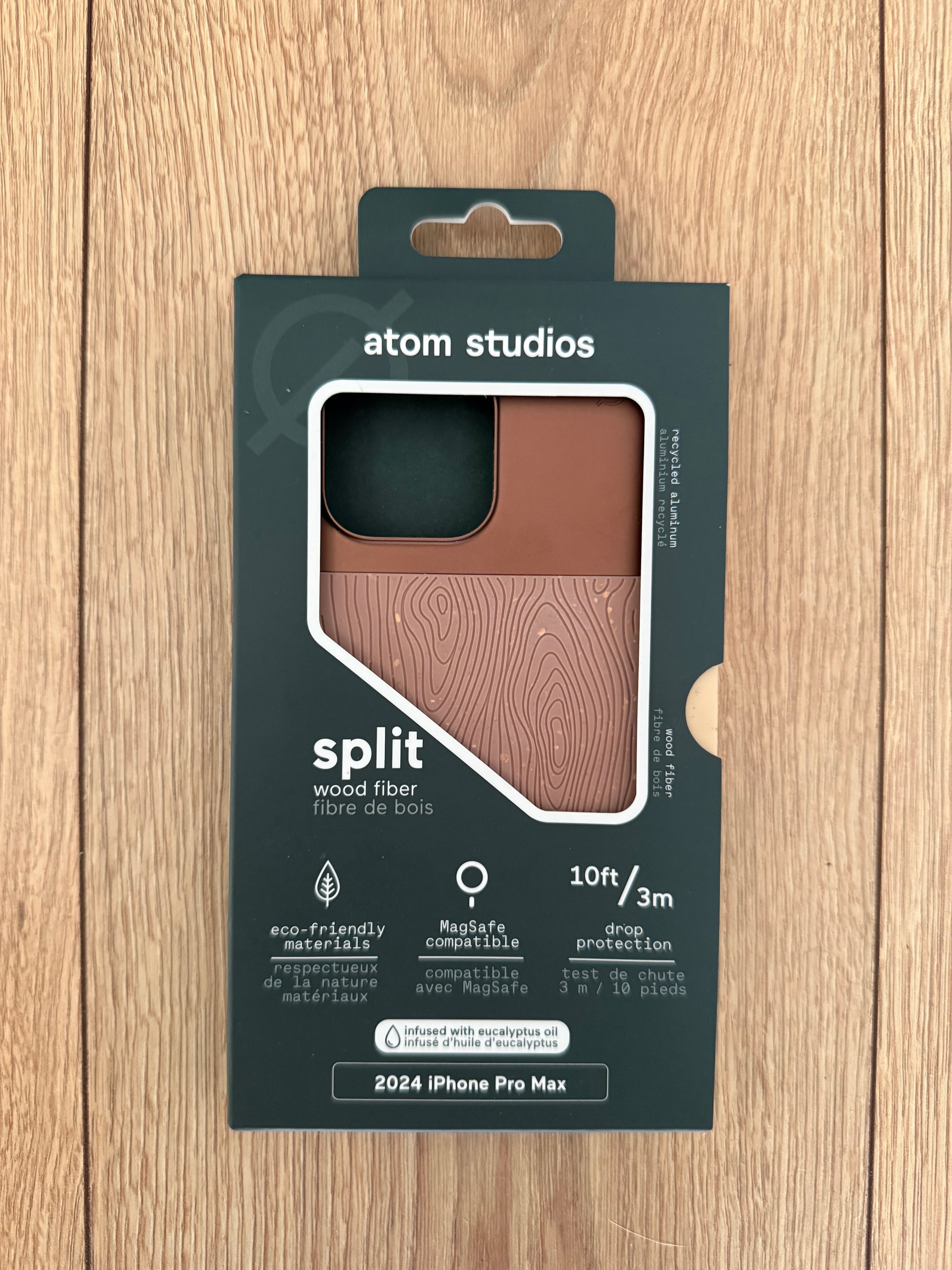Etui do iPhone 16 Pro Max atom studios Split Wood Fiber