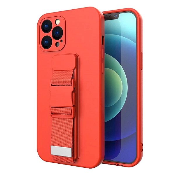 Rope case żelowe etui ze smyczą łańcuszkiem torebka smycz iPhone 13 Pr