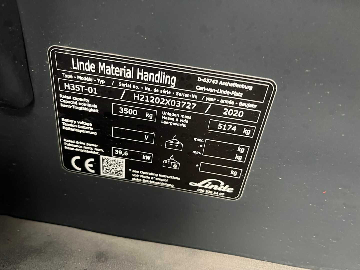 Wózek widłowy Linde H35T-01 LPG Pozycjoner 2020 rok tylko 1140h