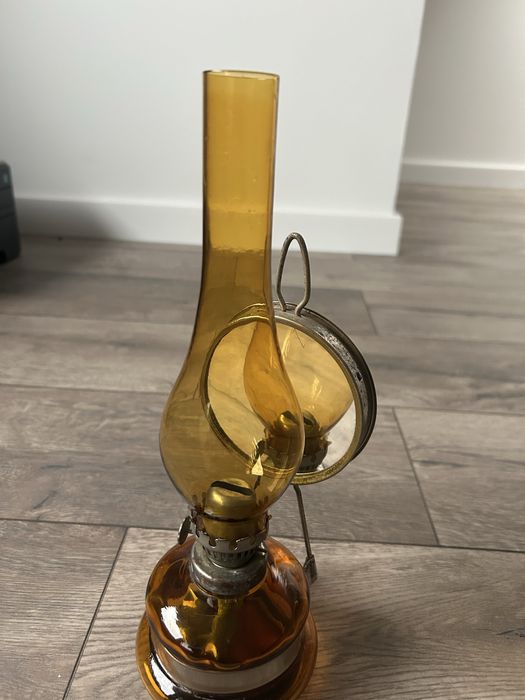 Lampa naftowa 8” 30cm pomaranczowa z lusterkiem