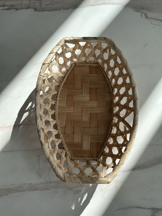 Koszyk bambusowy / pleciony boho / naturalny handmade