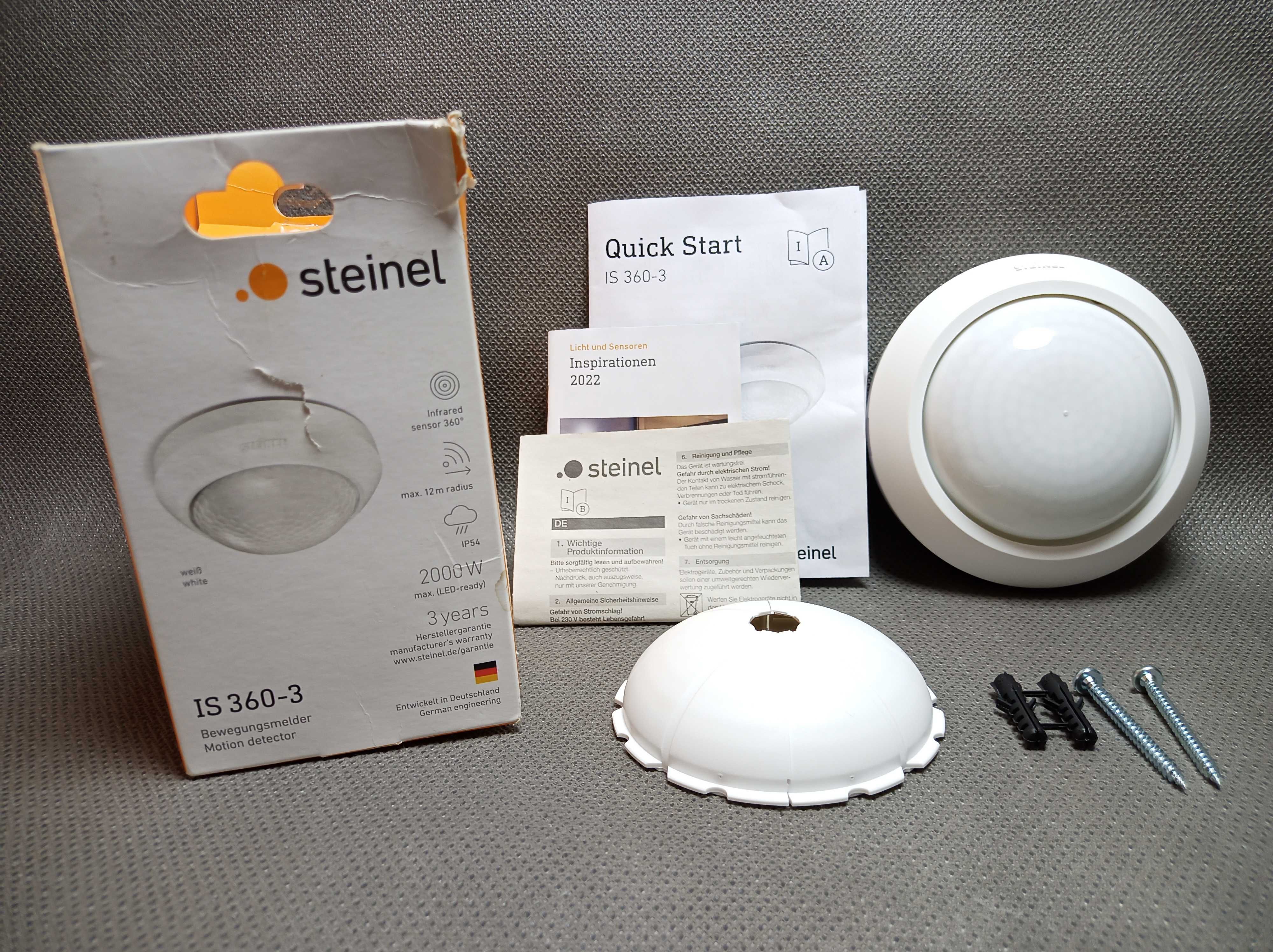 Steinel IS 360-3 czujnik ruchu PIR  360 stopni, regulowany IP54