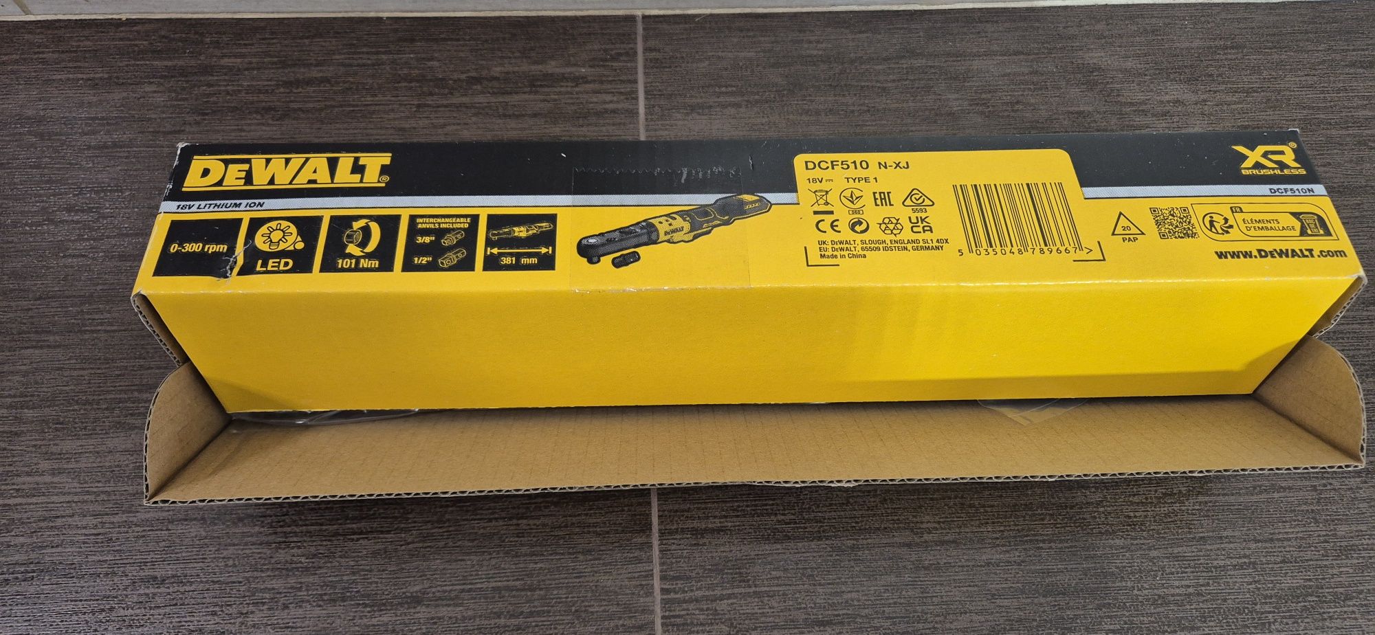 DeWALT DCF510 akumulatorowa grzechotka przelotowa