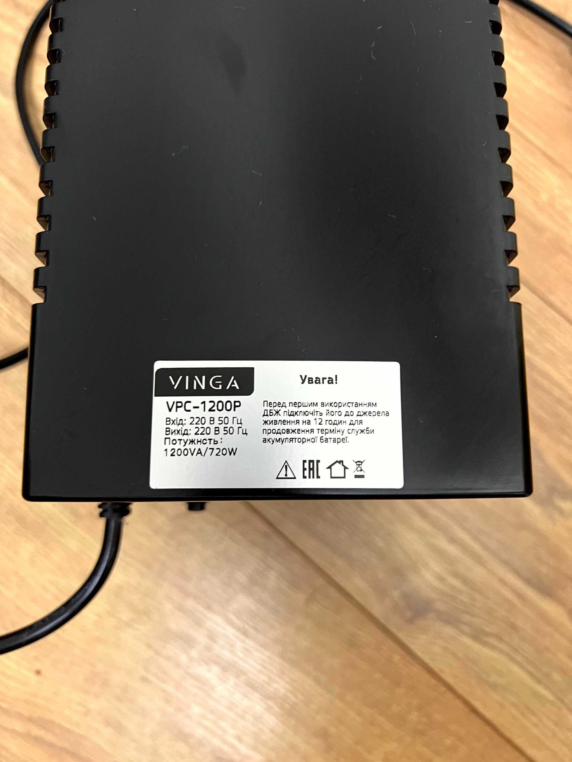 Пристрій безперебійного живлення Vinga LCD 1200VA (VPC-1200P)