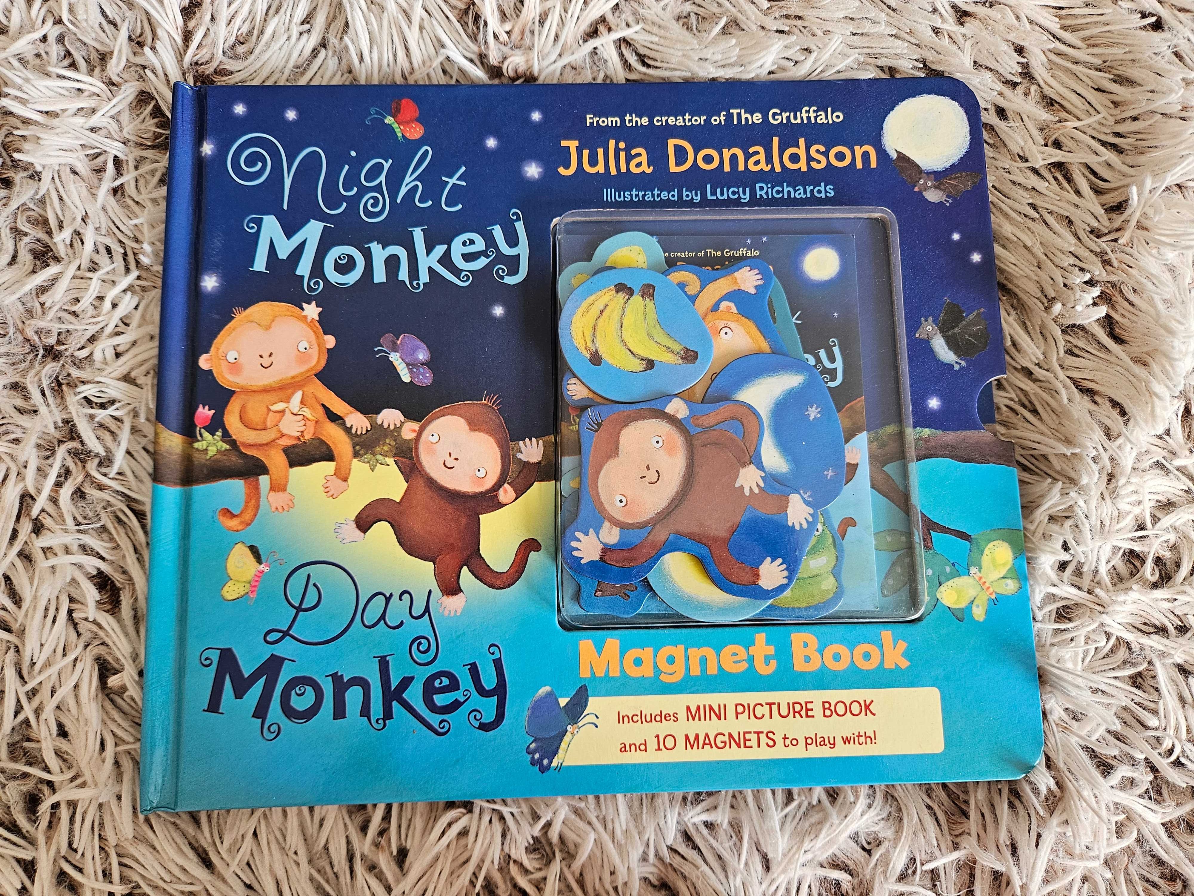 Дитяча книга англійською магнітна Monkey