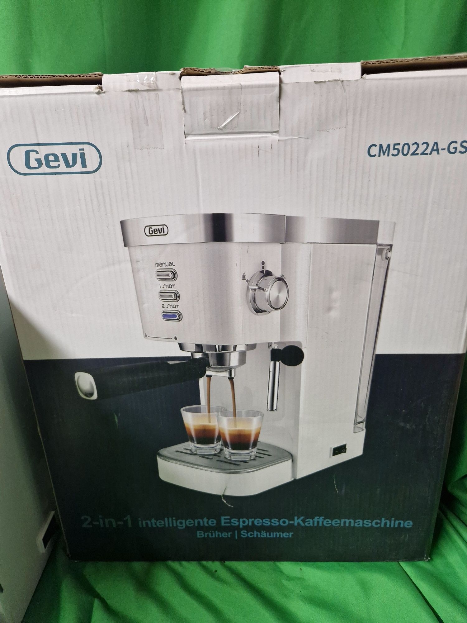 Ekspres kolbowy Gevi 2in1 smart Espresso Coffee Machine  biały