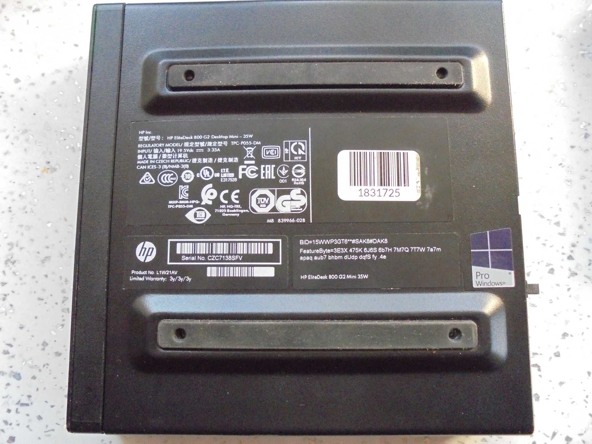 HP EliteDesk 800 G2 Mini i5 6500T 512GB SSD M.2 1000HDD 16GB Ram DDR4