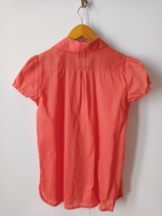 Blusa manga curta coral