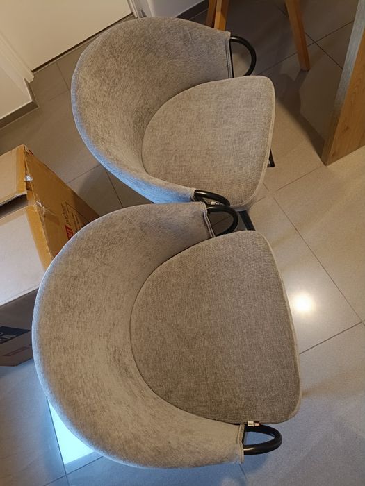 Nowe! Krzesła szare kubełkowe