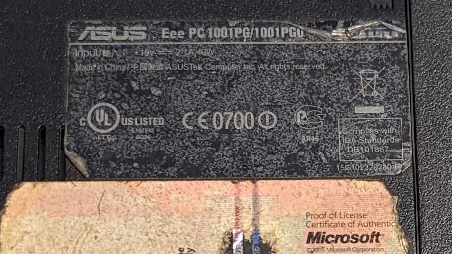 Нетбук asus Eee pc 1001pg