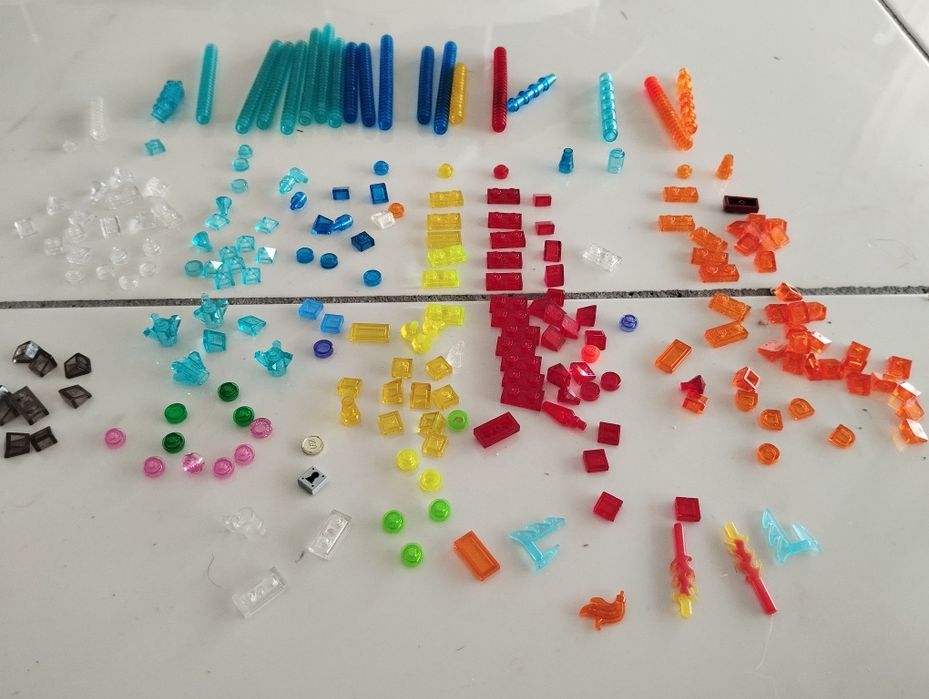 LEGO peças original várias cores transparente