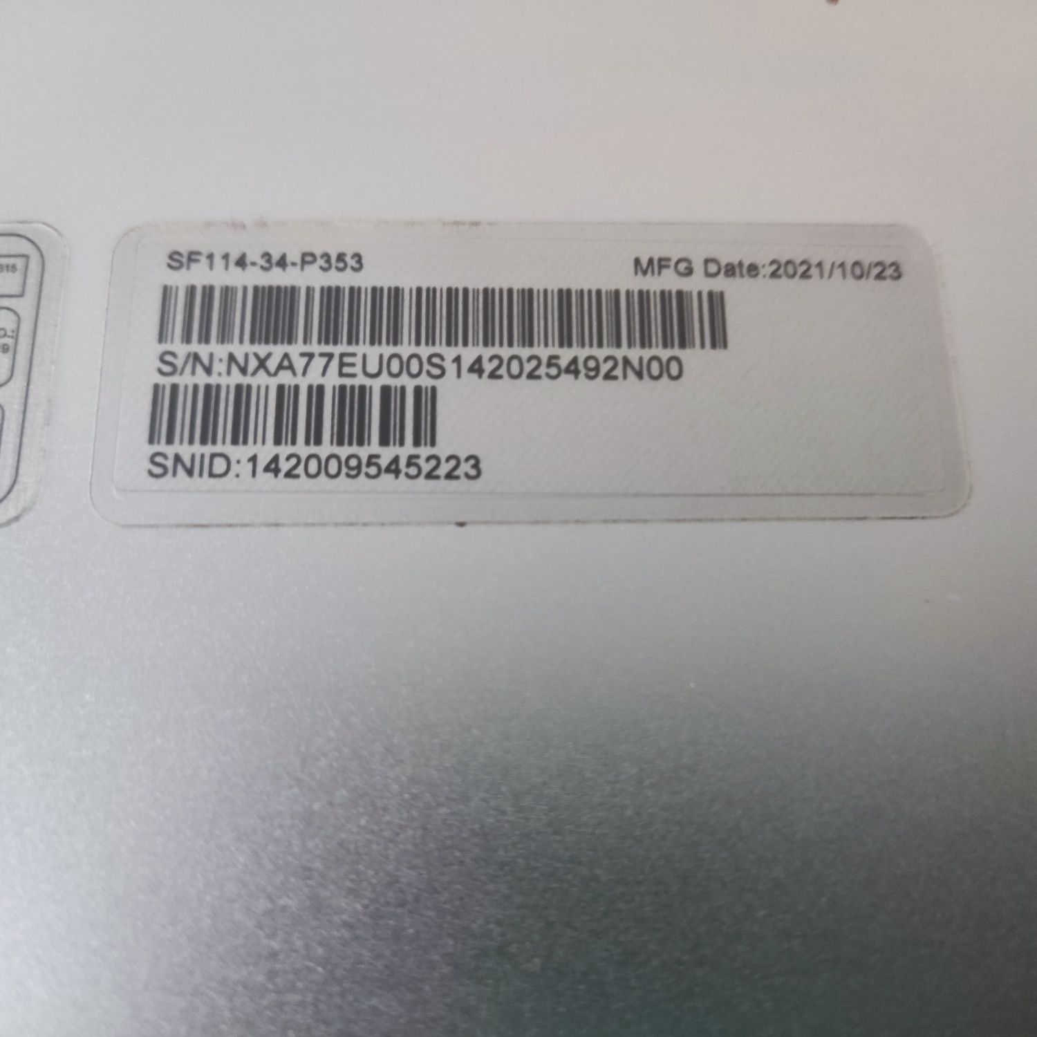 Ноутбук Acer Swift 1 SF114-34 (NX.A77EU.00S) Pure Silver