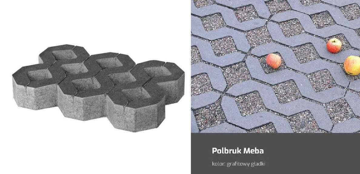 Płyta ażurowa Polbruk Meba Ażur 40x60 gr 8 cm SZARA