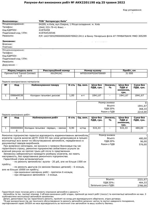 Авто Ford Transit Connect 2019 1.5d LWB