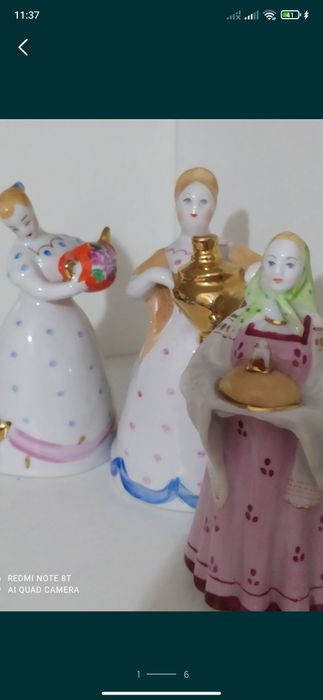 Фарфоровые статуэтки из СССР, Дулево, плясуньи,гармонист