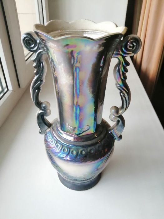 Роскошная ваза из керамики 34х20х16см большая вазочка чаша для цветов