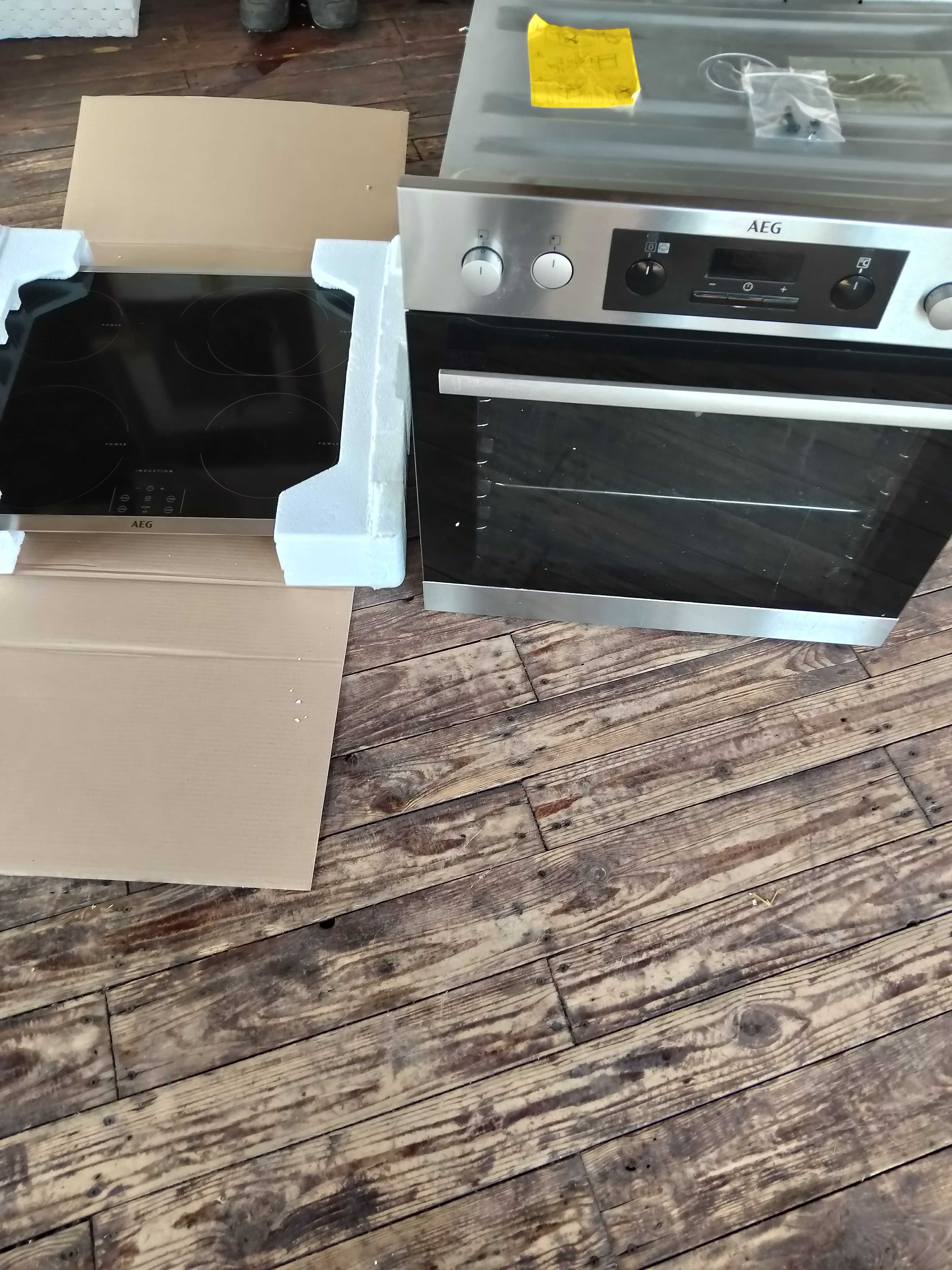 Piekarni + płyta indukcyjna AEG