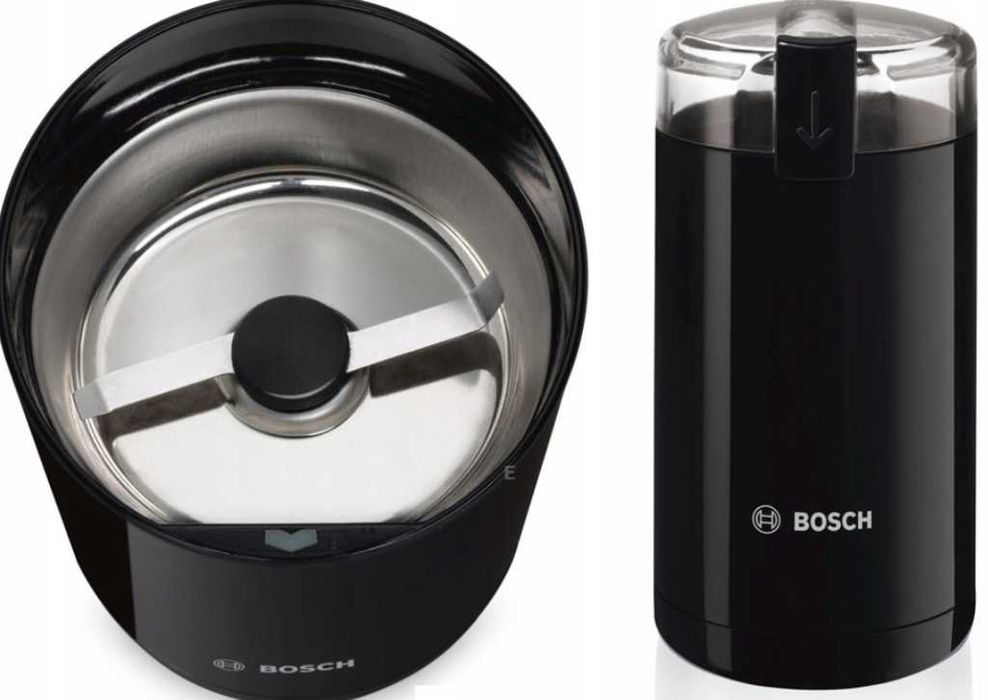 BOSCH Młynek do Kawy Elektryczny  Mocny 180W Ostrza stal, Сzarny