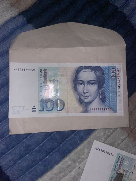 Німецькі марки 100 DM 1996 року, 6 банкнот в ідеальному стані