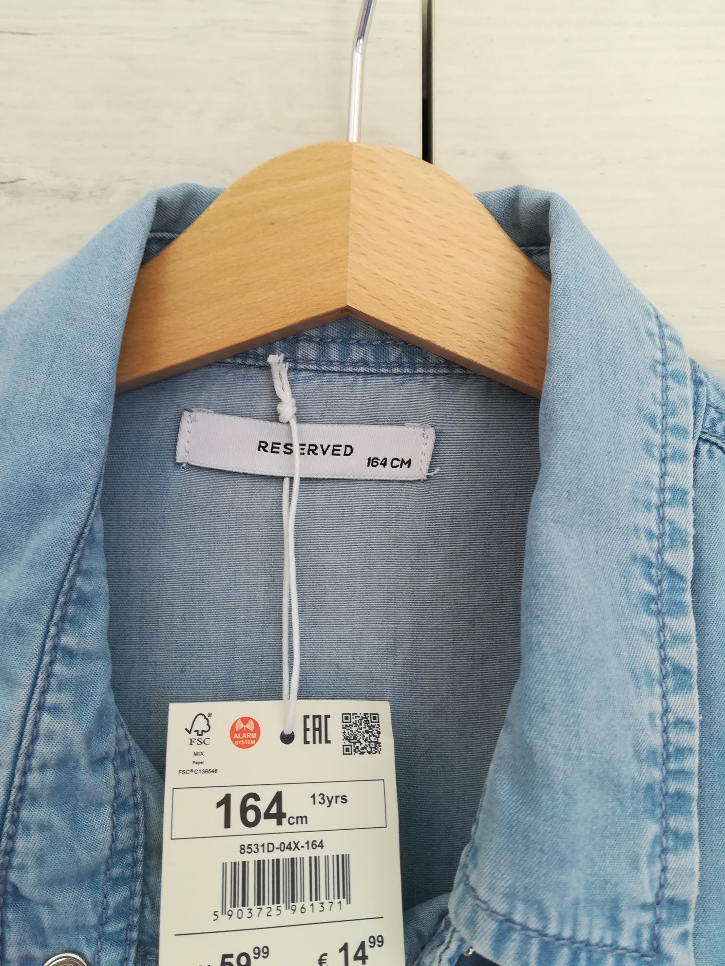 Nowa z metką koszula jeans Reserved 164cm