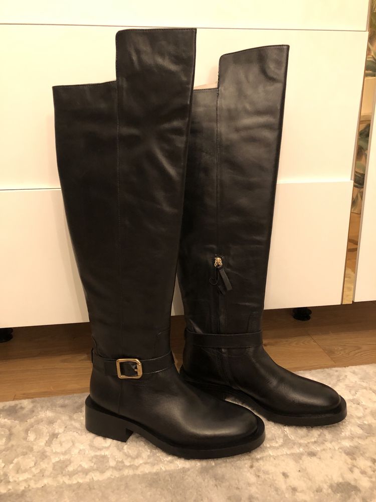 Zara kozaki w stylu jeździeckim 39