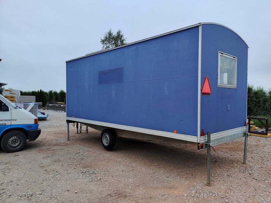 Pawilon mobilny przyczepa socjalna pracownicza barokowóz biuro budowa
