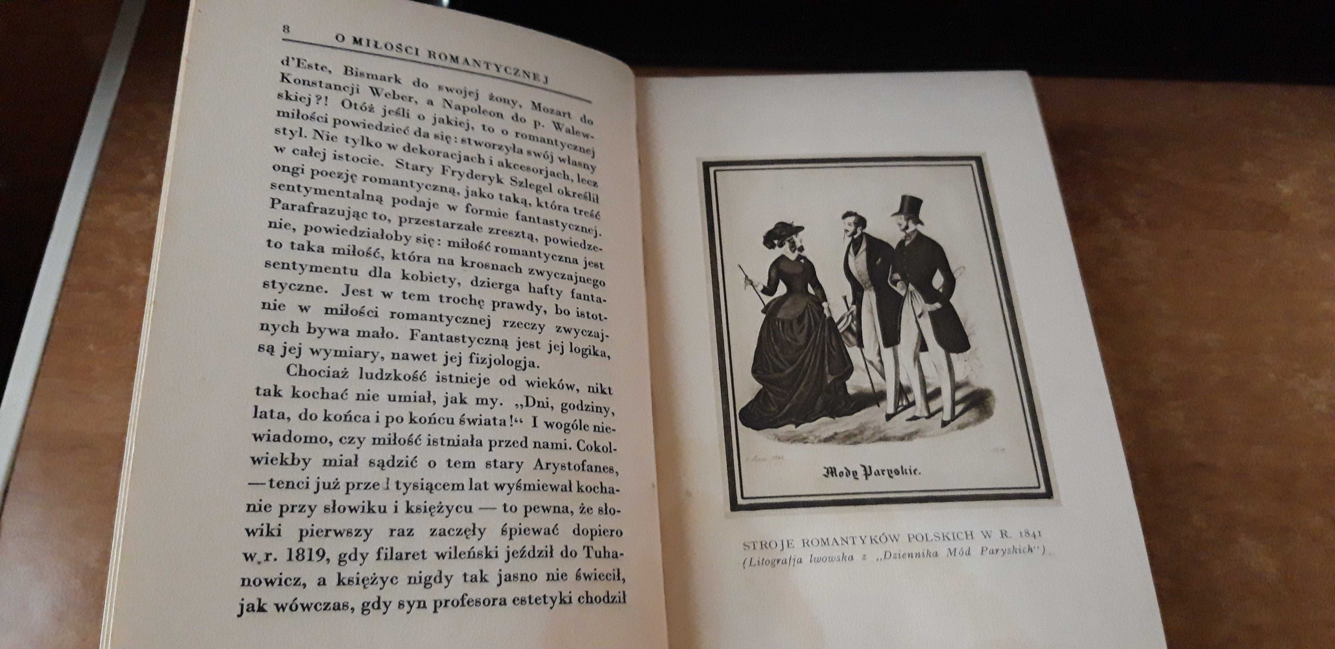 O MIŁOŚCI ROMANTYCZNEJ - S. WASYLEWSKI - P-ń 1928, opr., miedziodruki