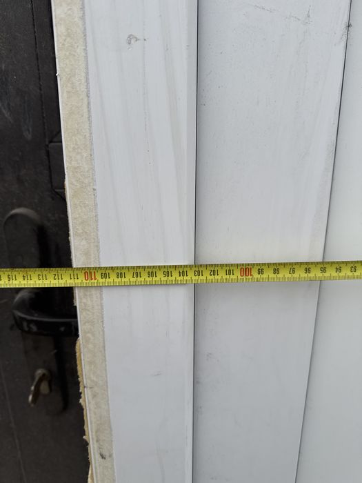 Drzwi zewnetrzne białe plastikowe 215x111 (palacowe, demontaz, wyslka)