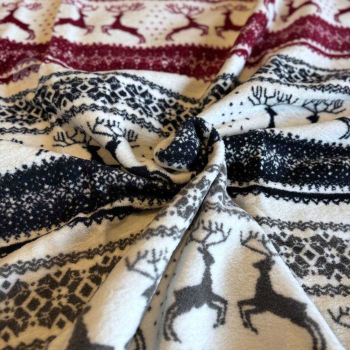 Новорічний плед євро Bridge Двостороннє покривало новорічне 200х220 см