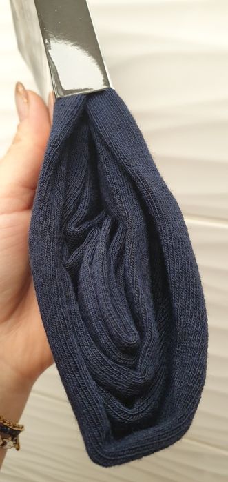 Bawełniane rajstopy damskie bawełna 95% granatowe XL/2XL miękkie ciepł