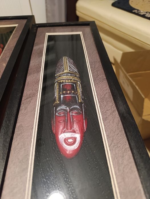 Obrazy + maski styl afrykański cena za 4 szt.