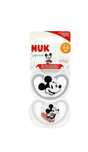 Nuk, Myszka Miki, Space, smoczek silikonowy, 0-6m, 2 szt.