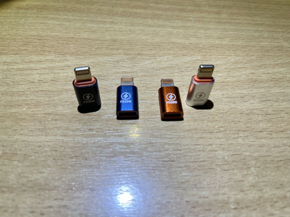 Переходники з type-c на usb та type-c на Lightning