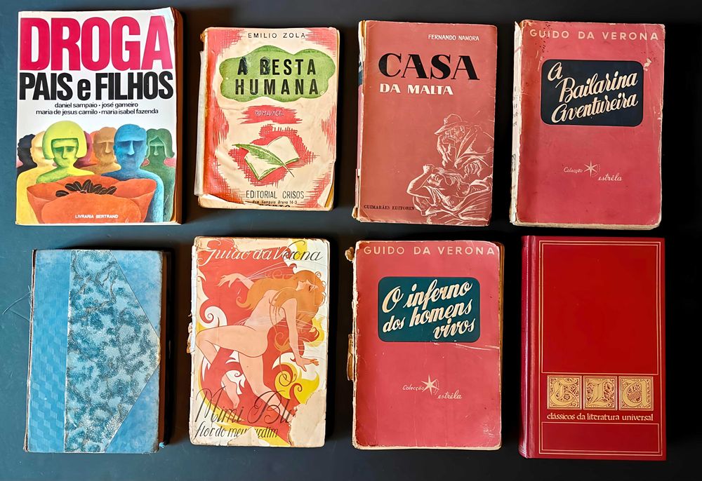 28 livros, literatura variada, edições raras, Lote 28€