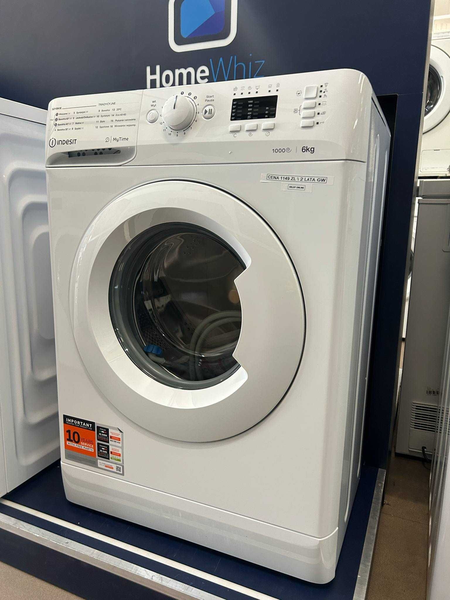 NOWA Pralka Indesit SLIM  42,5 cm głębokości  6 KG ZAŁADUNKU
