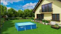 Basen stelażowy ogrodowy prostokątny bestway  300x201x66cm zestaw