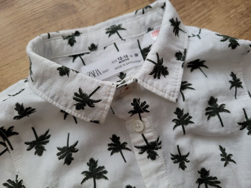 Koszula w palmy Zara r.86
