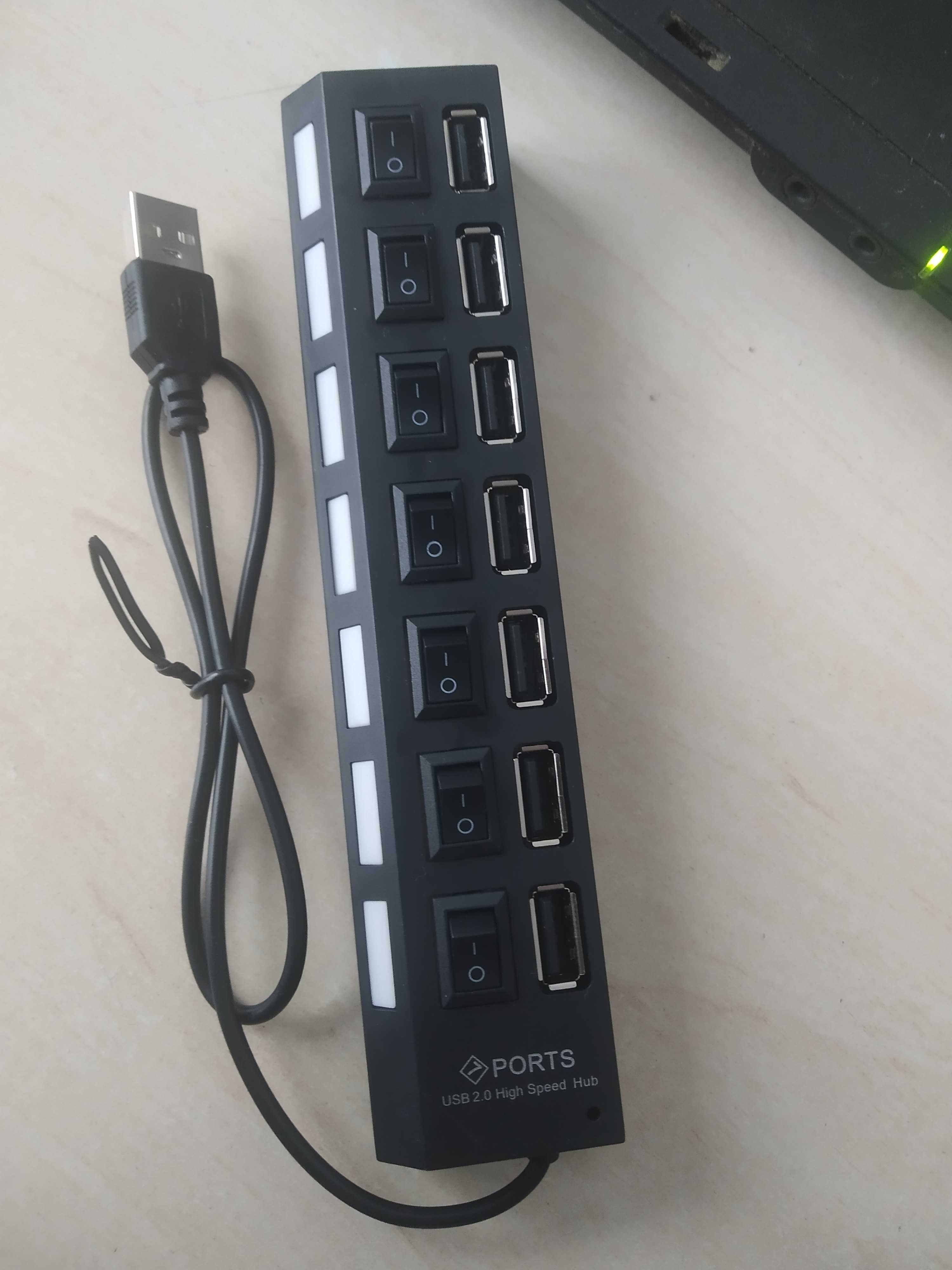 Хаб на 7 юсб hub концентратор мережевий на 7 usb