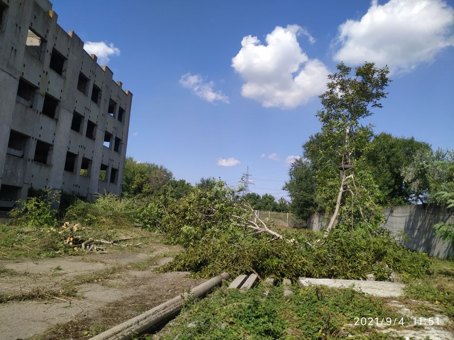 Культивация земли , вспашка, уборка участка , территории, спил деревье