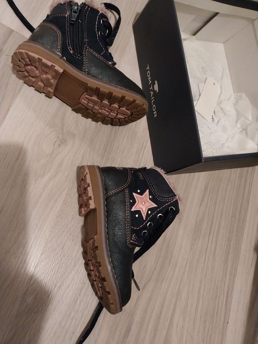 Buty dziecięce zimowe, skórzane, Tom Tailor