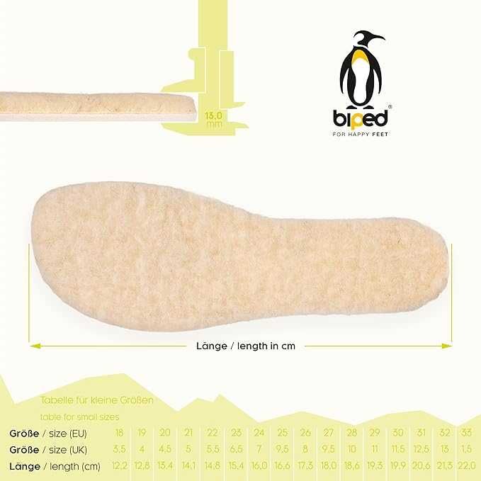 2 pary wkładki dziecięce z wełny jagnięcej i naturalnego lateksu R24