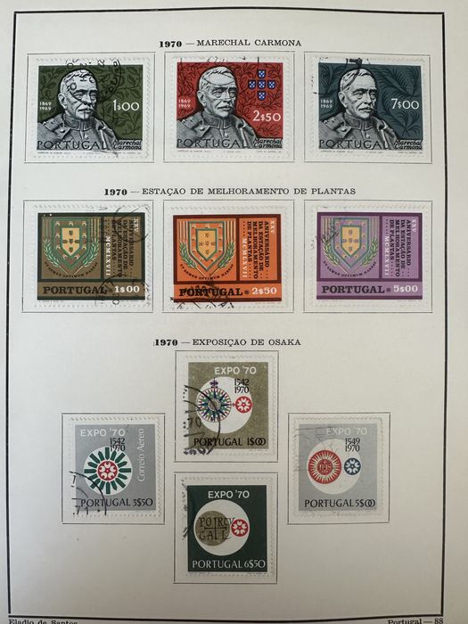 Selos de Portugal 1970 - 3.º series completas