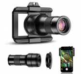 Apexel Zestaw Obiektywów 2w1 Obiektyw TELE 6x + Makro 150mm na Telefon