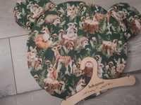 Poduszka płaska miś - leśne zwierzątka